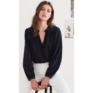 JACEY LUREX EMBROIDERY BLOUSE